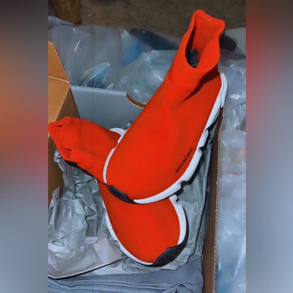 Red Balenciaga Runners